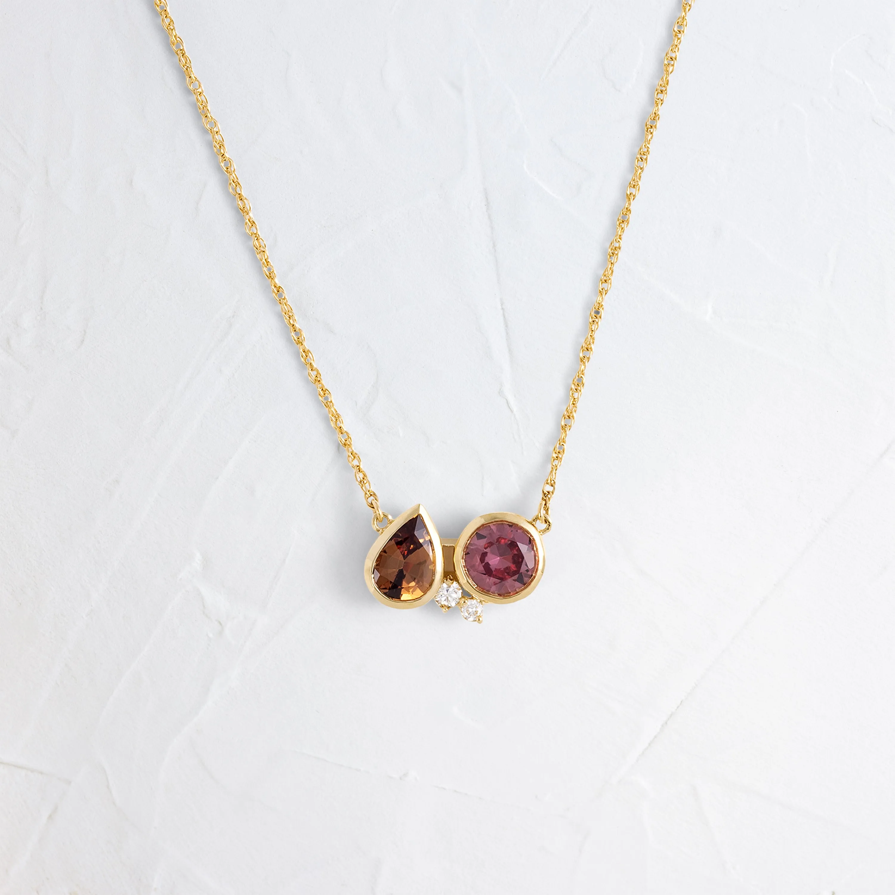 Tandem Necklace in Warm Sapphire