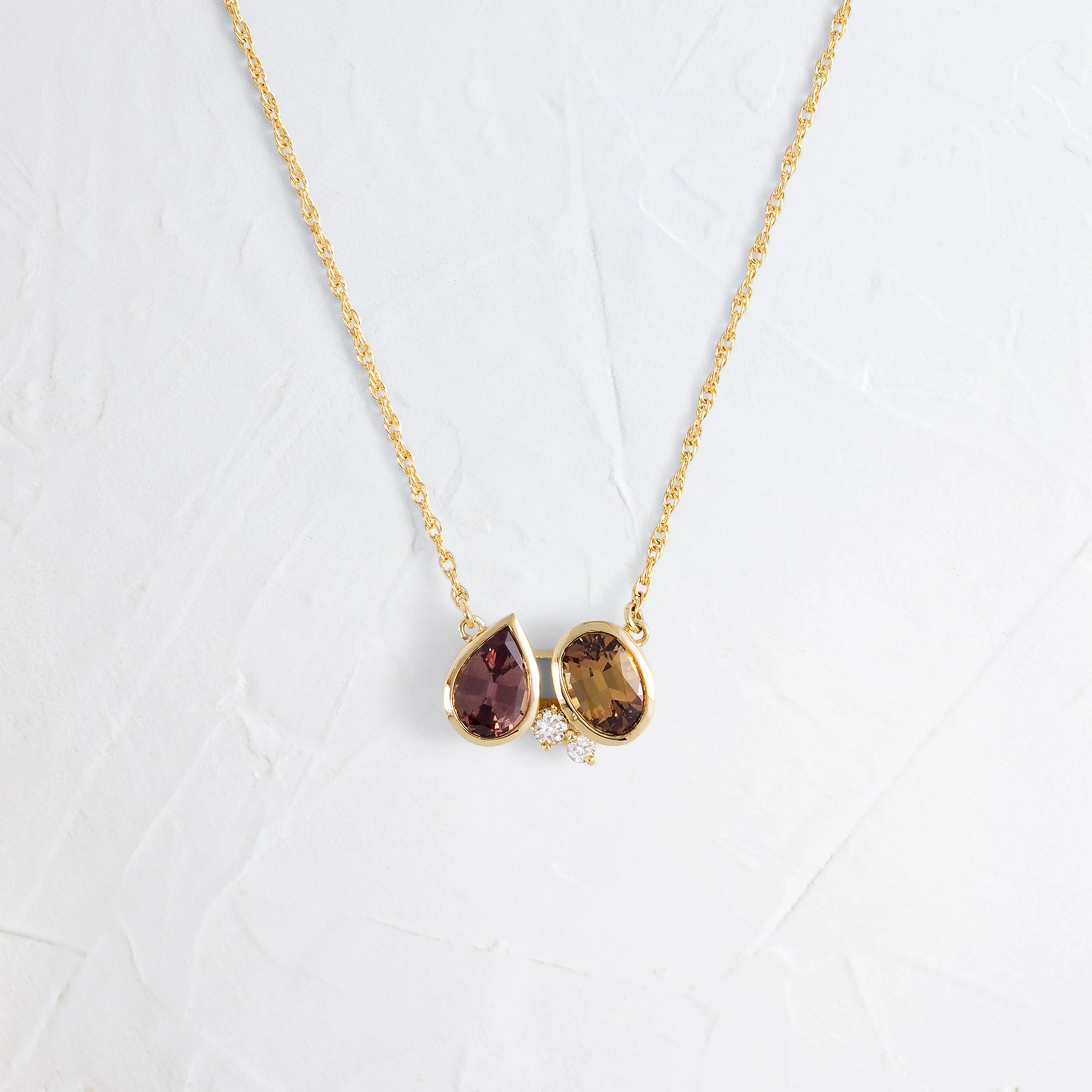 Tandem Necklace in Warm Sapphire