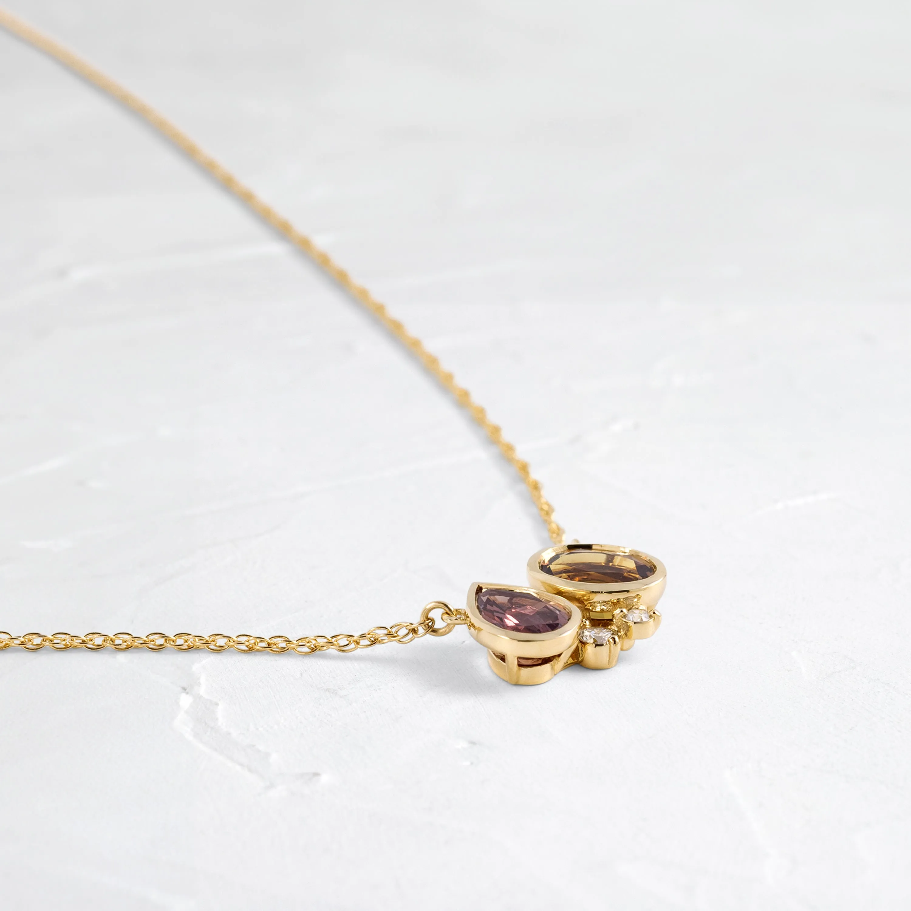 Tandem Necklace in Warm Sapphire