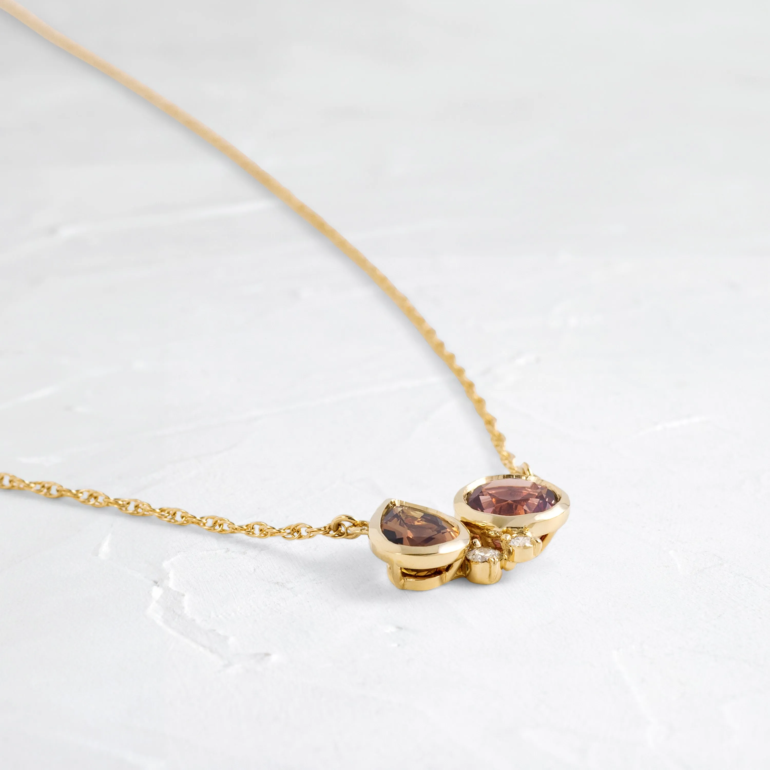 Tandem Necklace in Warm Sapphire