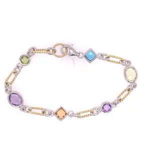 Textured gemstone bracelet