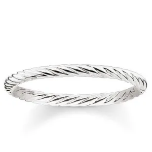 Thomas Sabo Glam And Soul Sterling Silver Cord Look Ring D