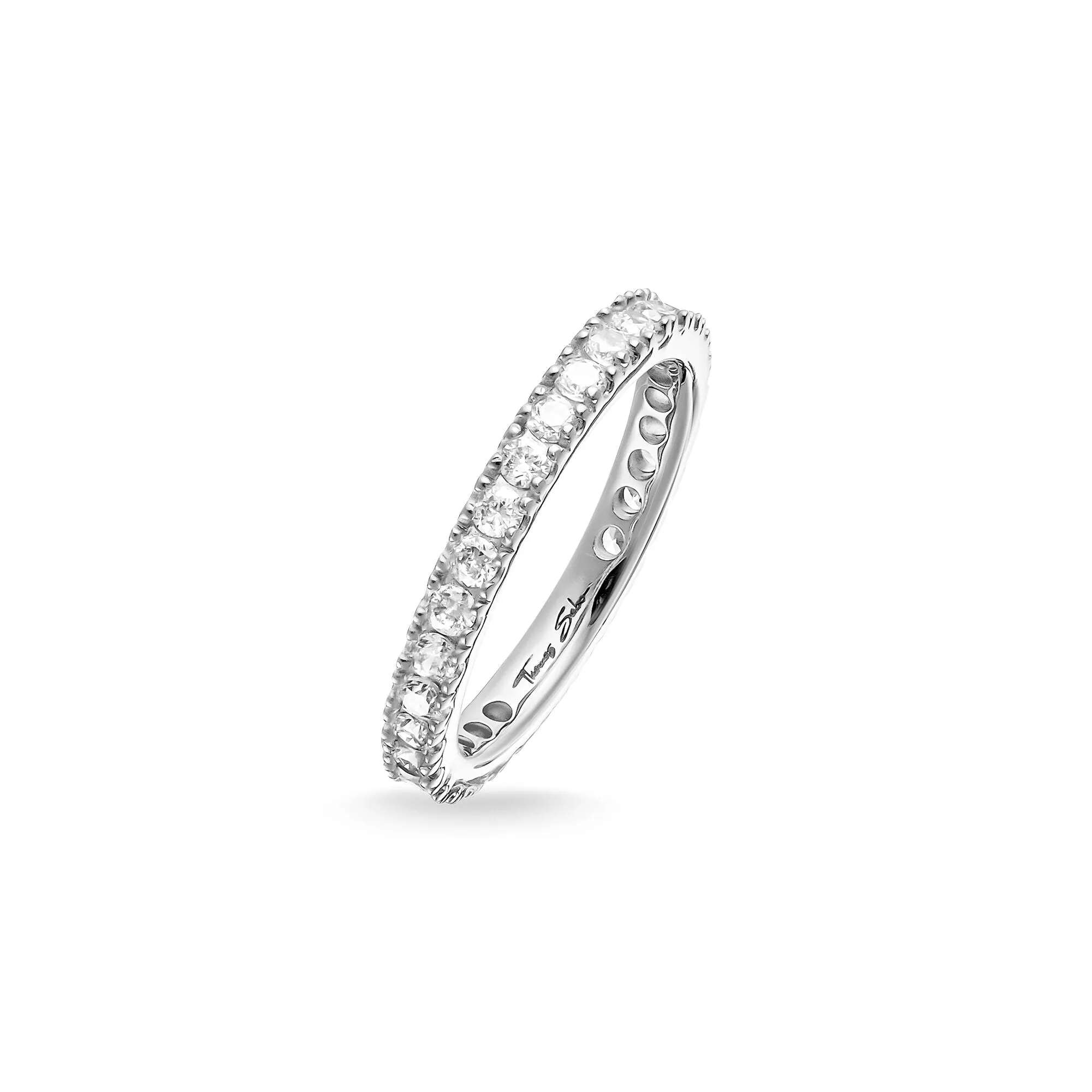 Thomas Sabo Sterling Silver White CZ Pave Eternity Ring
