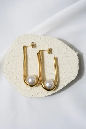 Tide Drops 316L Stainless Steel Pearl Earrings