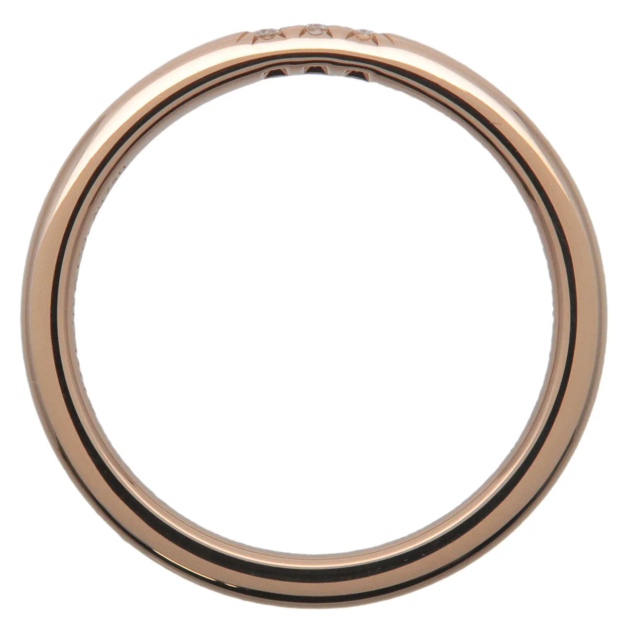 Tiffany & Co. Classic Band Ring 3P Diamond K18 750PG J10571 Used
