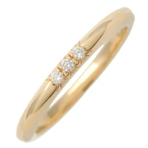 Tiffany&Co. Classic Band Ring 3P Diamond K18 750PG YellowGold Used