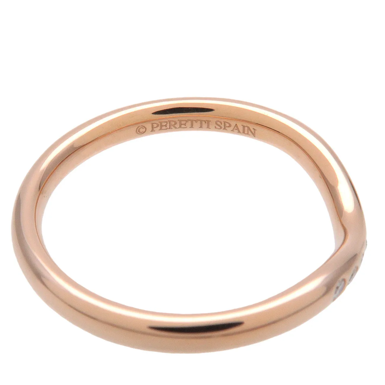 Tiffany&Co. Curved Band 9P Diamond Ring 750PG Rose Gold US4.5 Used