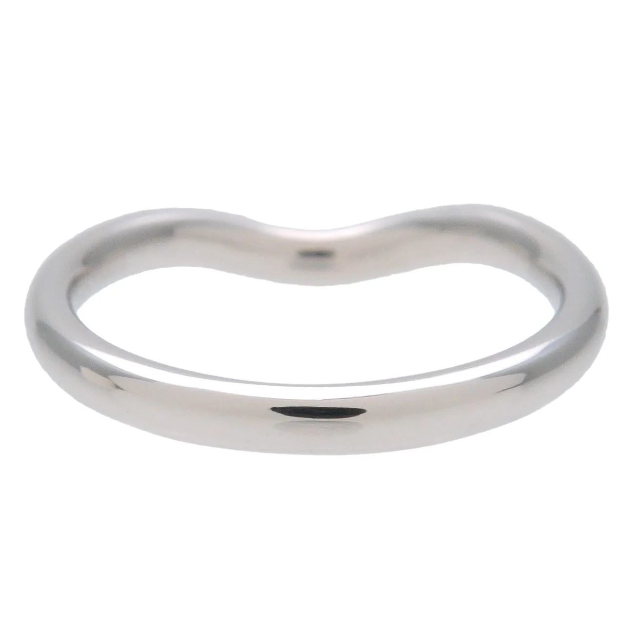 Tiffany&Co. Curved Band 9P Diamond Ring Platinum US4 EU47 Used
