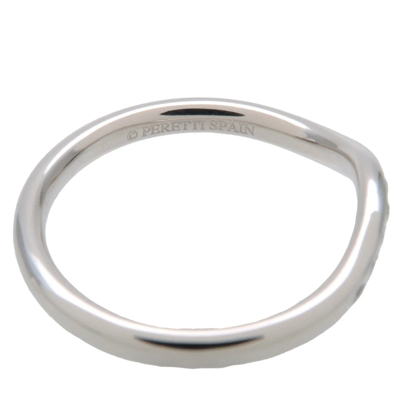 Tiffany&Co. Curved Band 9P Diamond Ring Platinum US4 EU47 Used