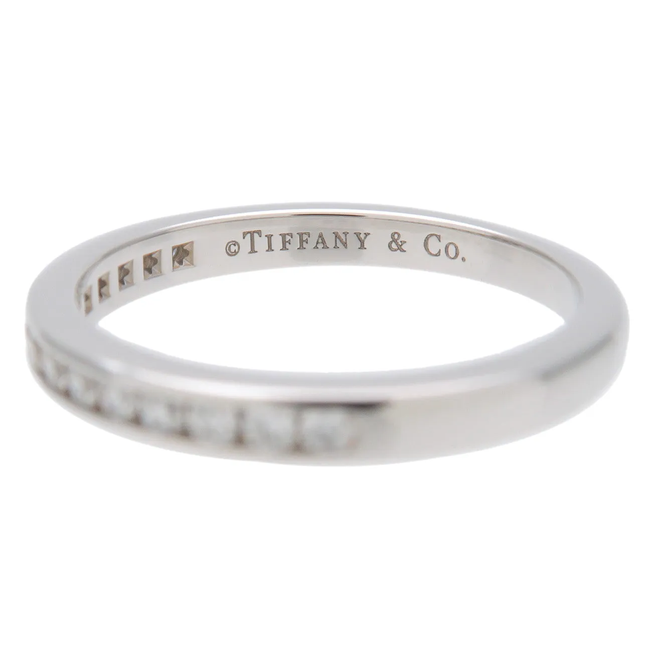 Tiffany&Co. Half Circle Channel Setting Diamond Ring PT950 US4.5 Used