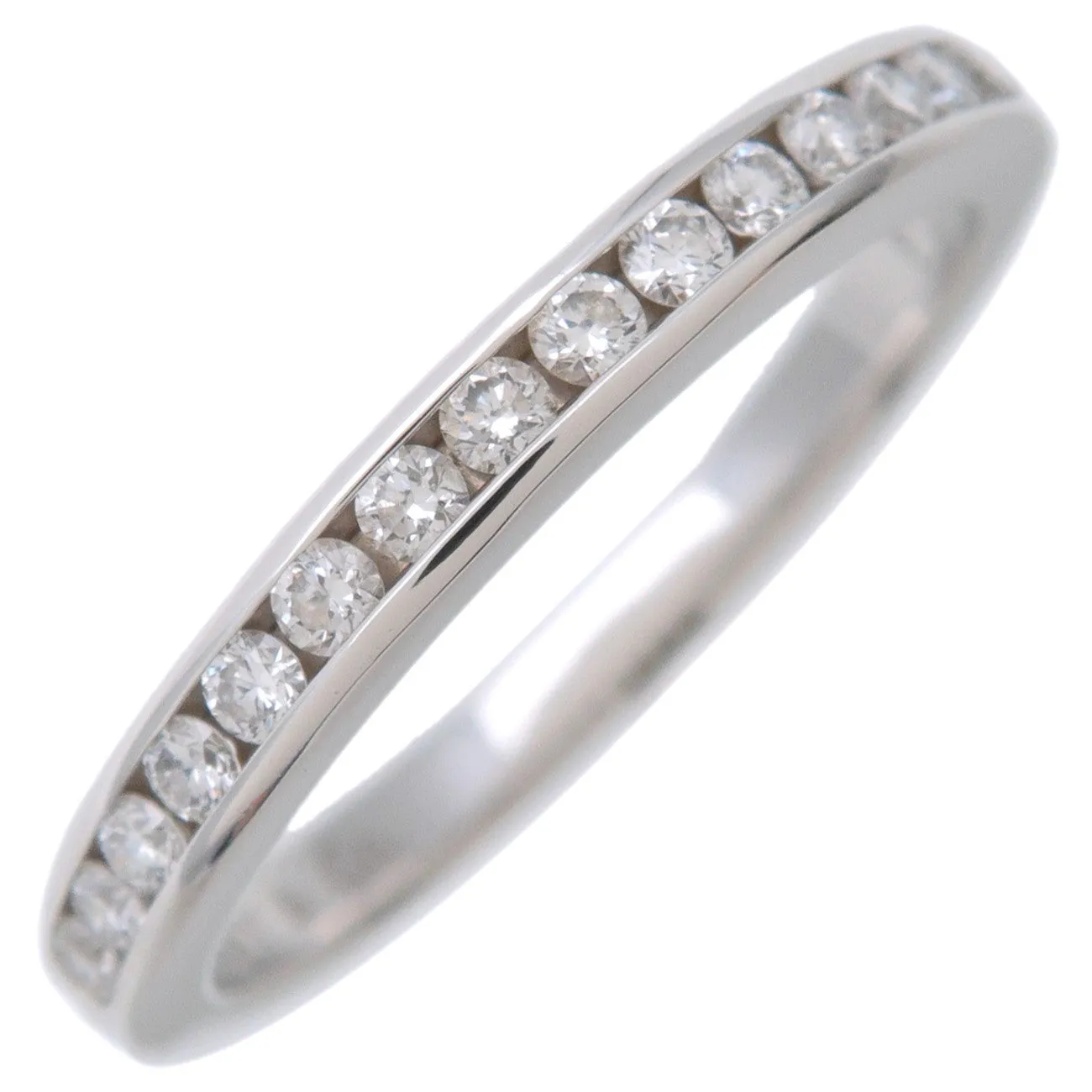Tiffany&Co. Half Circle Channel Setting Diamond Ring PT950 US4.5 Used