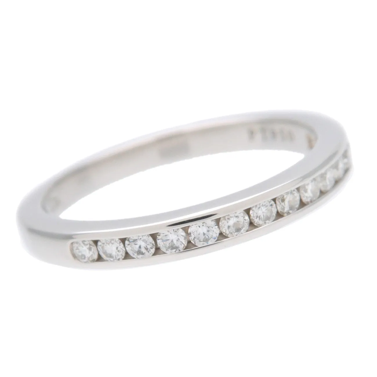 Tiffany&Co. Half Circle Channel Setting Diamond Ring PT950 US4.5 Used