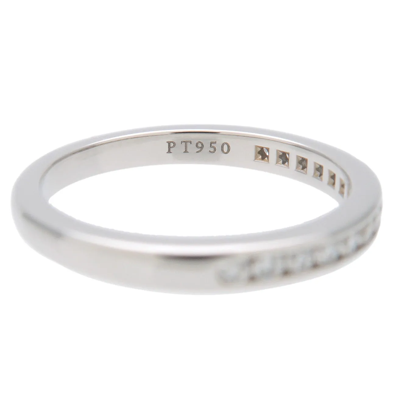 Tiffany&Co. Half Circle Channel Setting Diamond Ring PT950 US4.5 Used