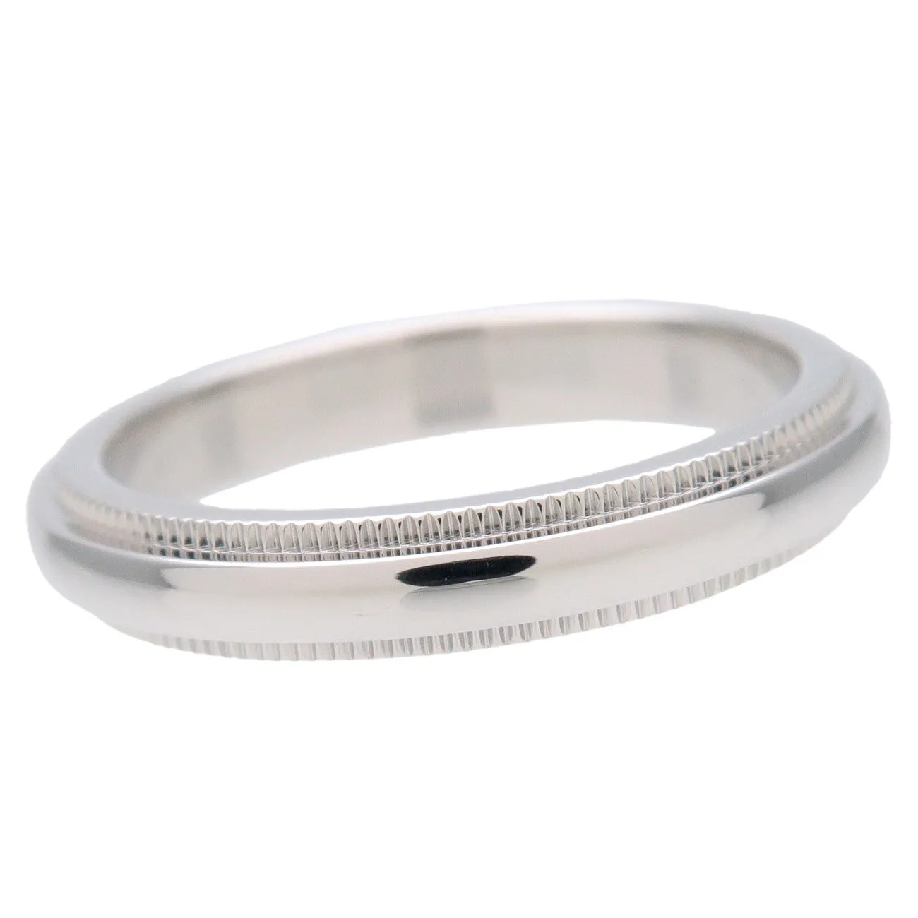 Tiffany&Co. Milgrain Band Ring PT950 Platinum US4.5 EU48 Used