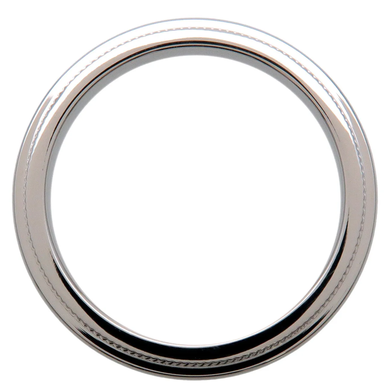 Tiffany&Co. Milgrain Band Ring PT950 Platinum US4.5 EU48 Used