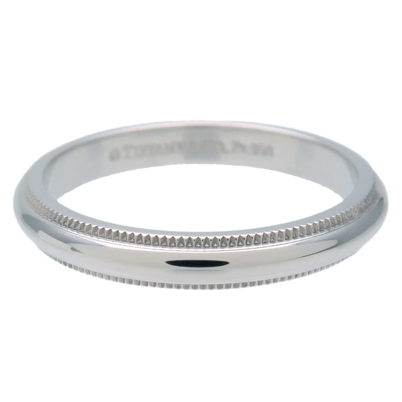 Tiffany&Co. Milgrain Band Ring PT950 Platinum US7-7.5  EU54.5 Used