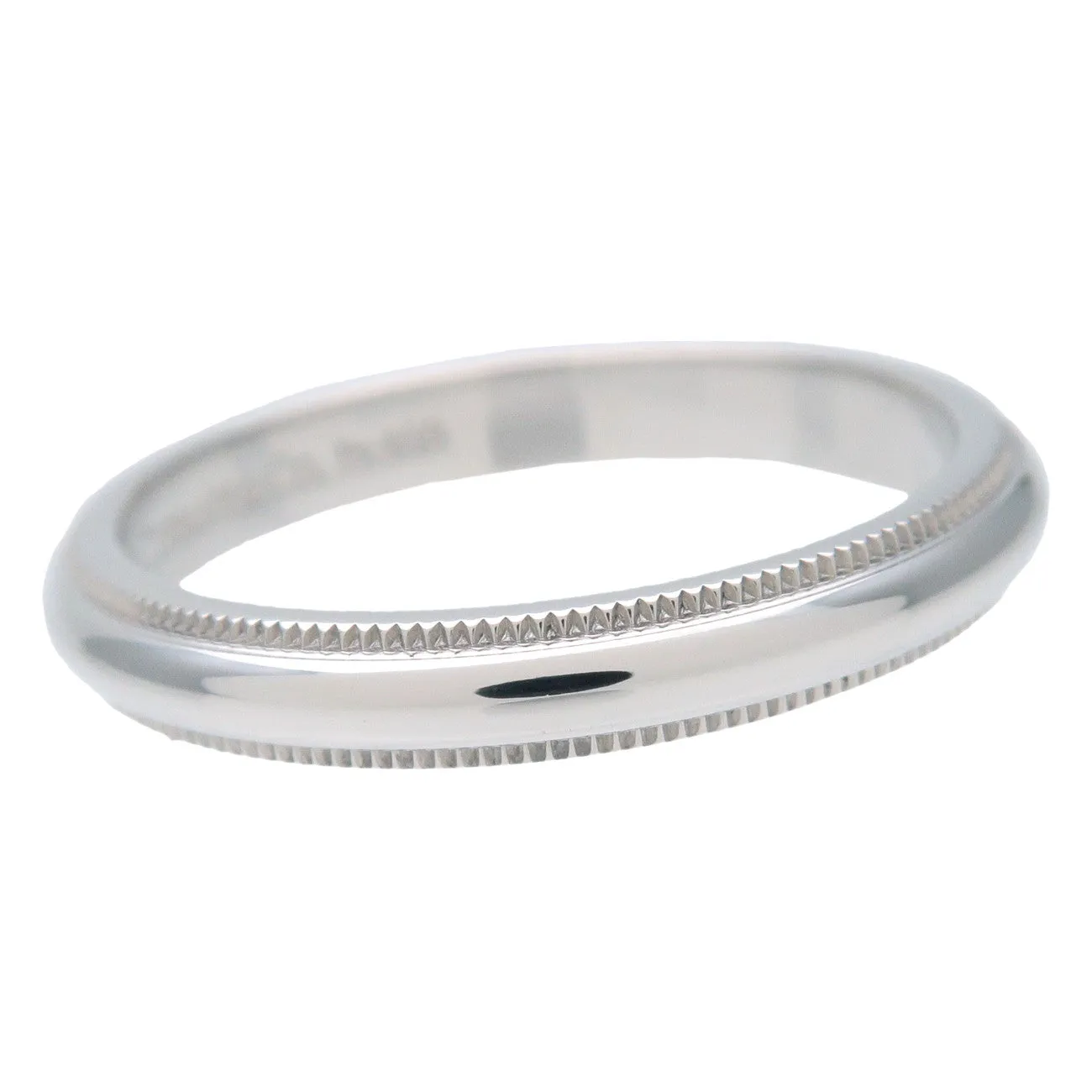 Tiffany&Co. Milgrain Band Ring PT950 Platinum US7-7.5  EU54.5 Used