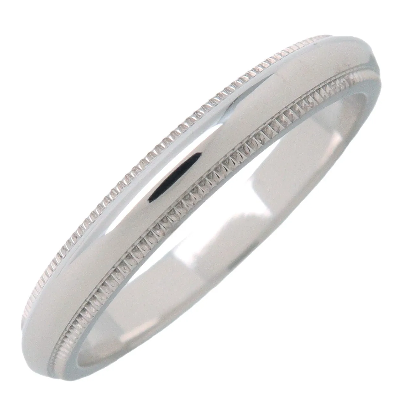 Tiffany&Co. Milgrain Band Ring PT950 Platinum US7-7.5  EU54.5 Used