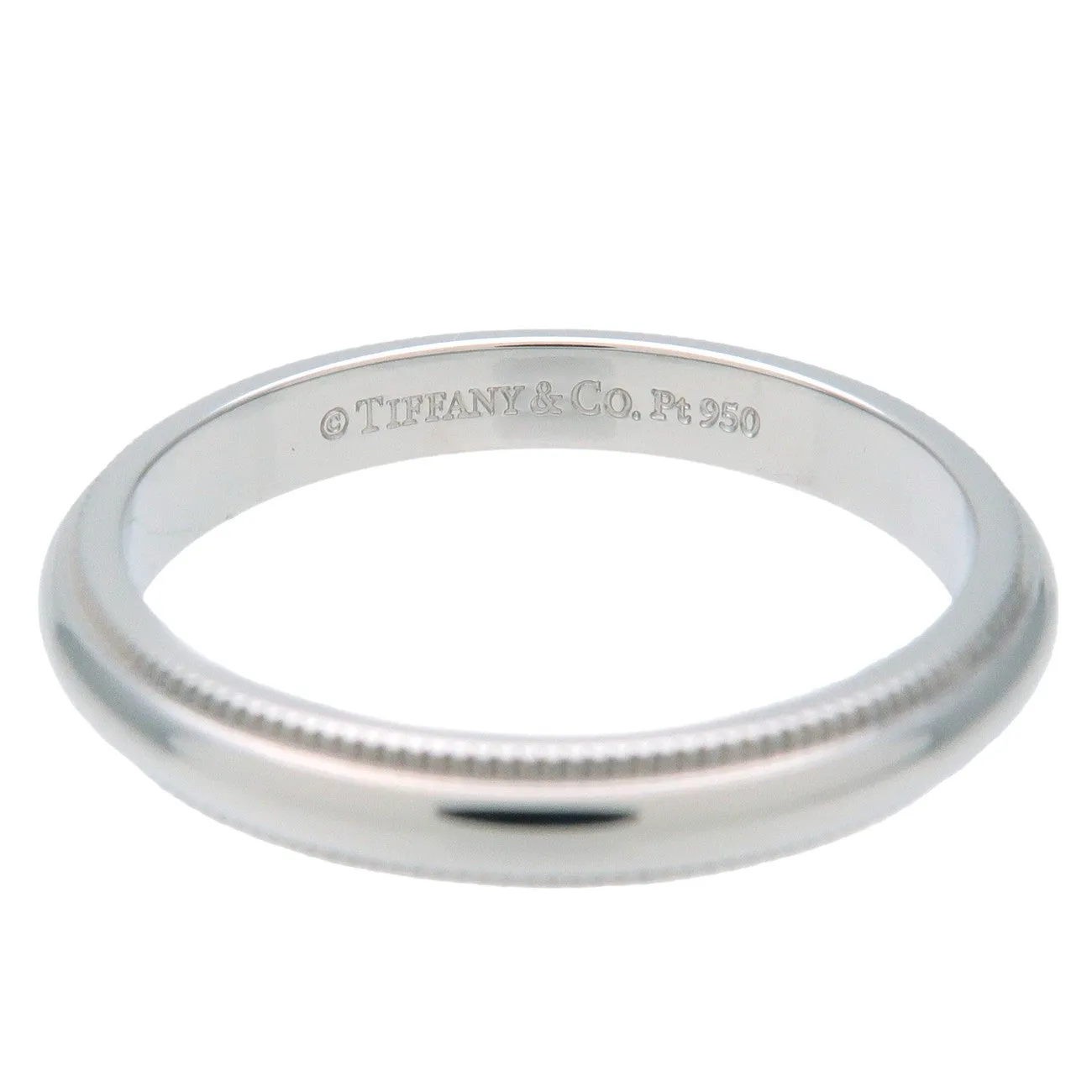 Tiffany&Co. Milgrain Band Ring PT950 Platinum US7-7.5  EU54.5 Used