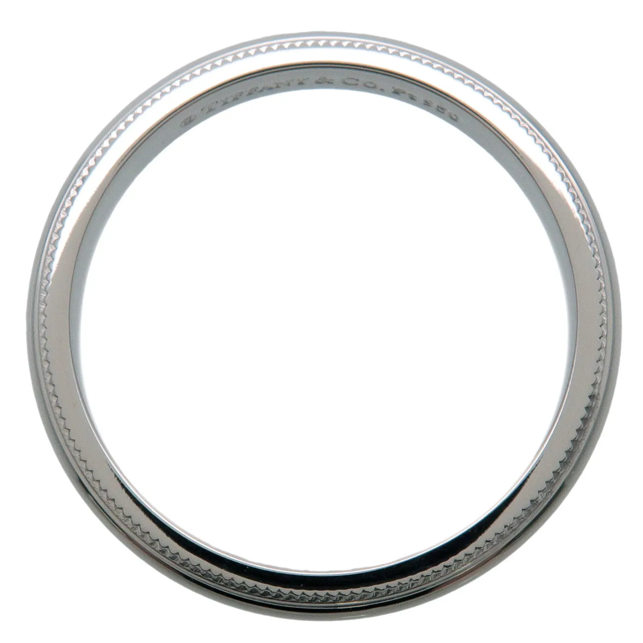 Tiffany&Co. Milgrain Band Ring PT950 Platinum US7-7.5  EU54.5 Used
