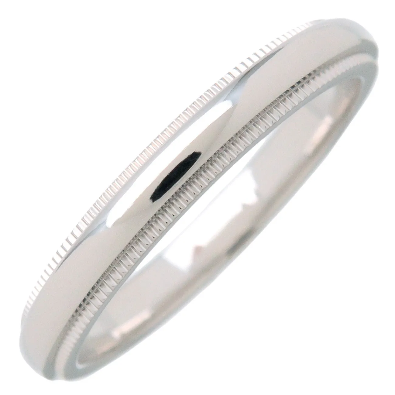 Tiffany&Co. Milgrain Band Ring PT950 Platinum US8 EU57 Used