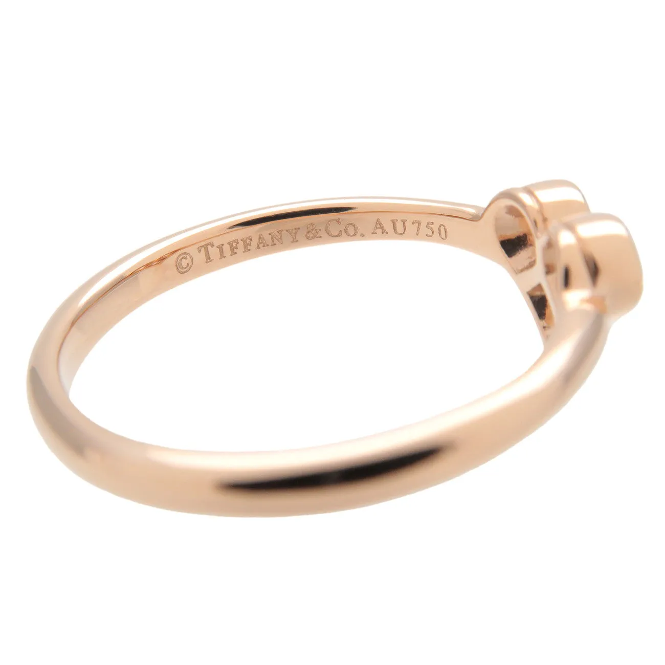 Tiffany&Co. Sentimental Heart 3P Diamond Ring K18 Rose Gold US6