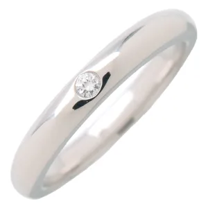 Tiffany&Co. Stacking Band Ring 1P Diamond 950 Platinum US4.5 Used