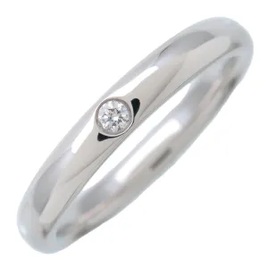 Tiffany&Co. Stacking Band Ring 1P Diamond PT950 Platinum US5 EU49 F/S Used