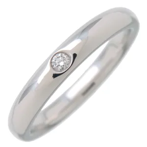 Tiffany&Co. Stacking Band Ring 1P Diamond PT950 Platinum US5 Used