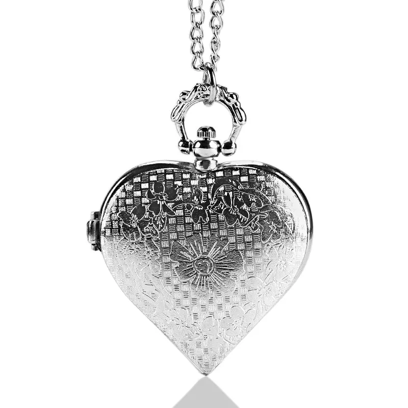 'Time For Love' Pocket Watch - Silver