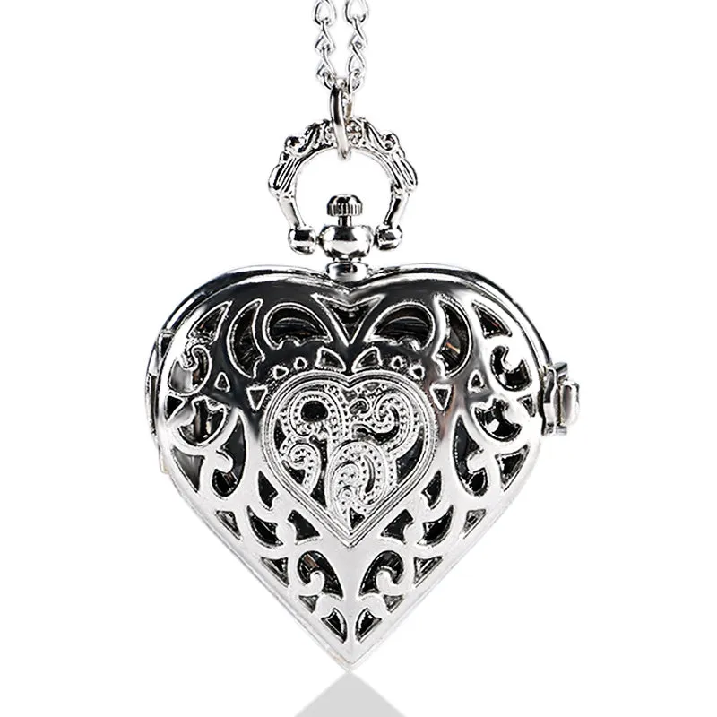 'Time For Love' Pocket Watch - Silver