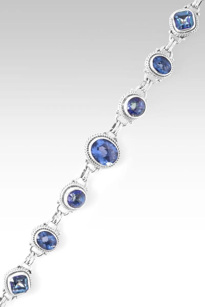 Treasure Bracelet? in Blue Violet Fluorite, Odyssey Universe? Mystic Quartz & Perfect Luck? Mystic Quartz