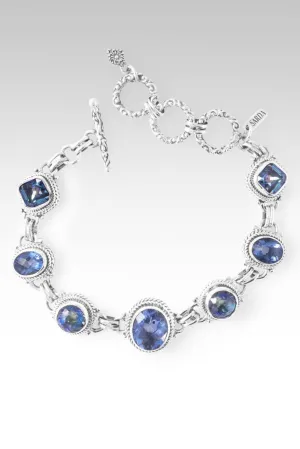 Treasure Bracelet? in Blue Violet Fluorite, Odyssey Universe? Mystic Quartz & Perfect Luck? Mystic Quartz