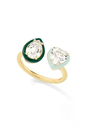 Two-Stone Cocktail Ring: Pear/Heart - Sale