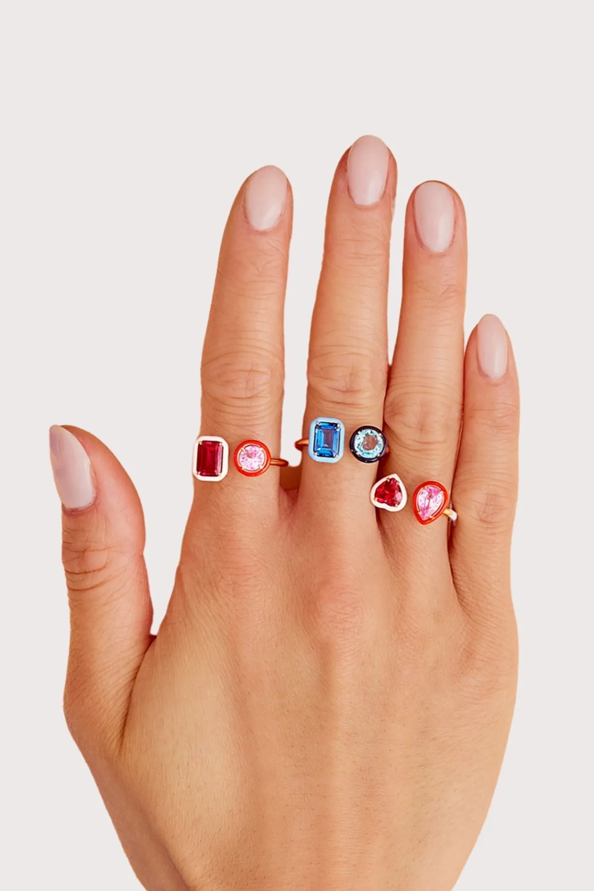 Two-Stone Cocktail Ring: Pear/Heart - Sale