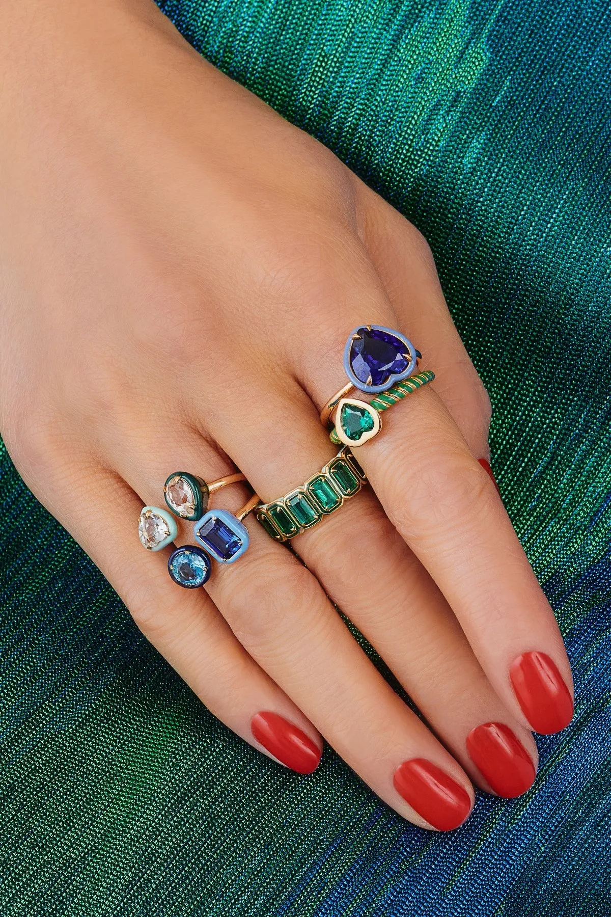 Two-Stone Cocktail Ring: Rectangle/Round - Sale