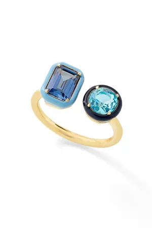 Two-Stone Cocktail Ring: Rectangle/Round - Sale