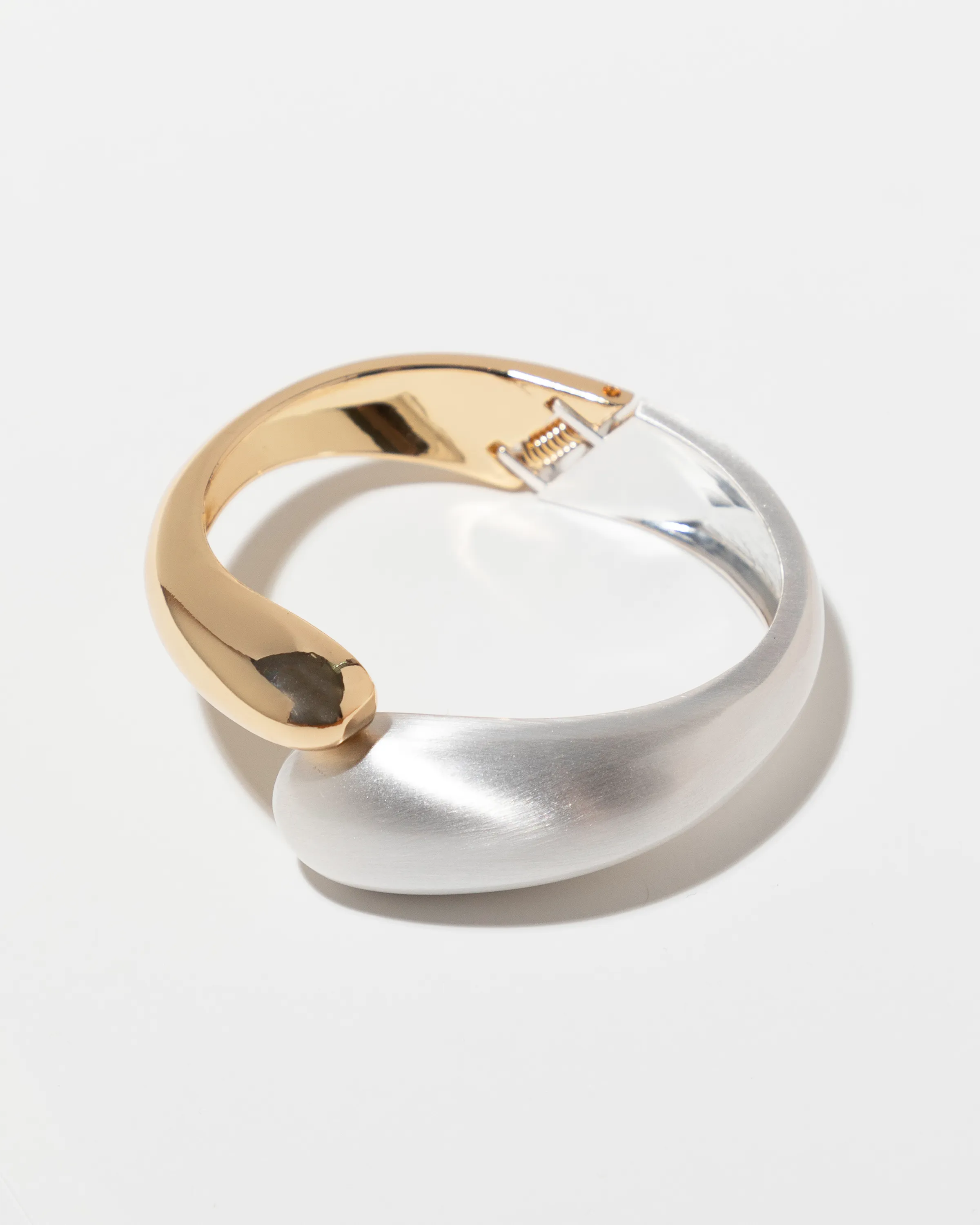Two-Tone Hinge Cuff Bracelet