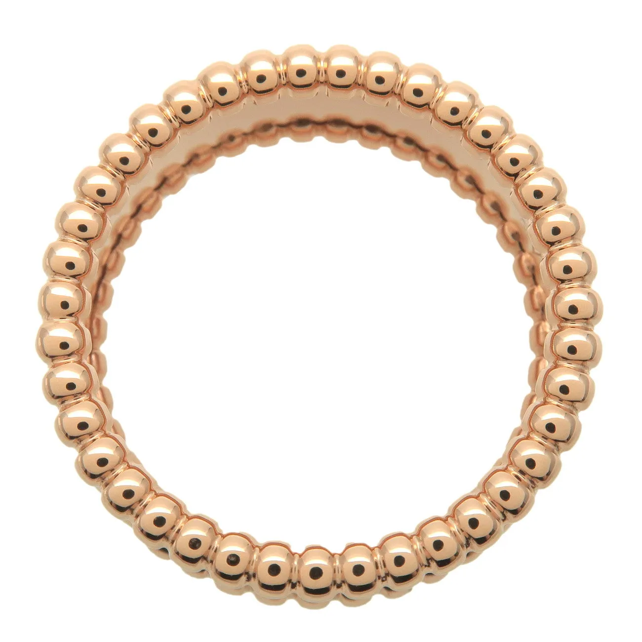 Van Cleef & Arpels Perl??e Signature Ring K18 Rose Gold #53 US6.5-7 Used