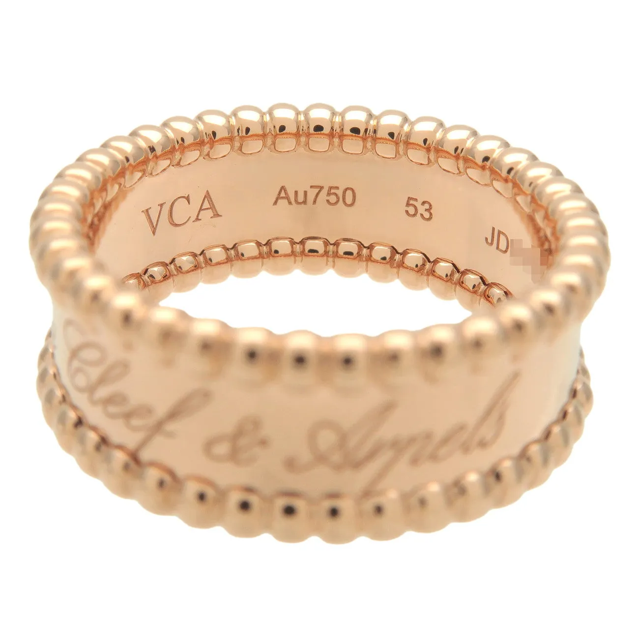 Van Cleef & Arpels Perl??e Signature Ring K18 Rose Gold #53 US6.5-7 Used