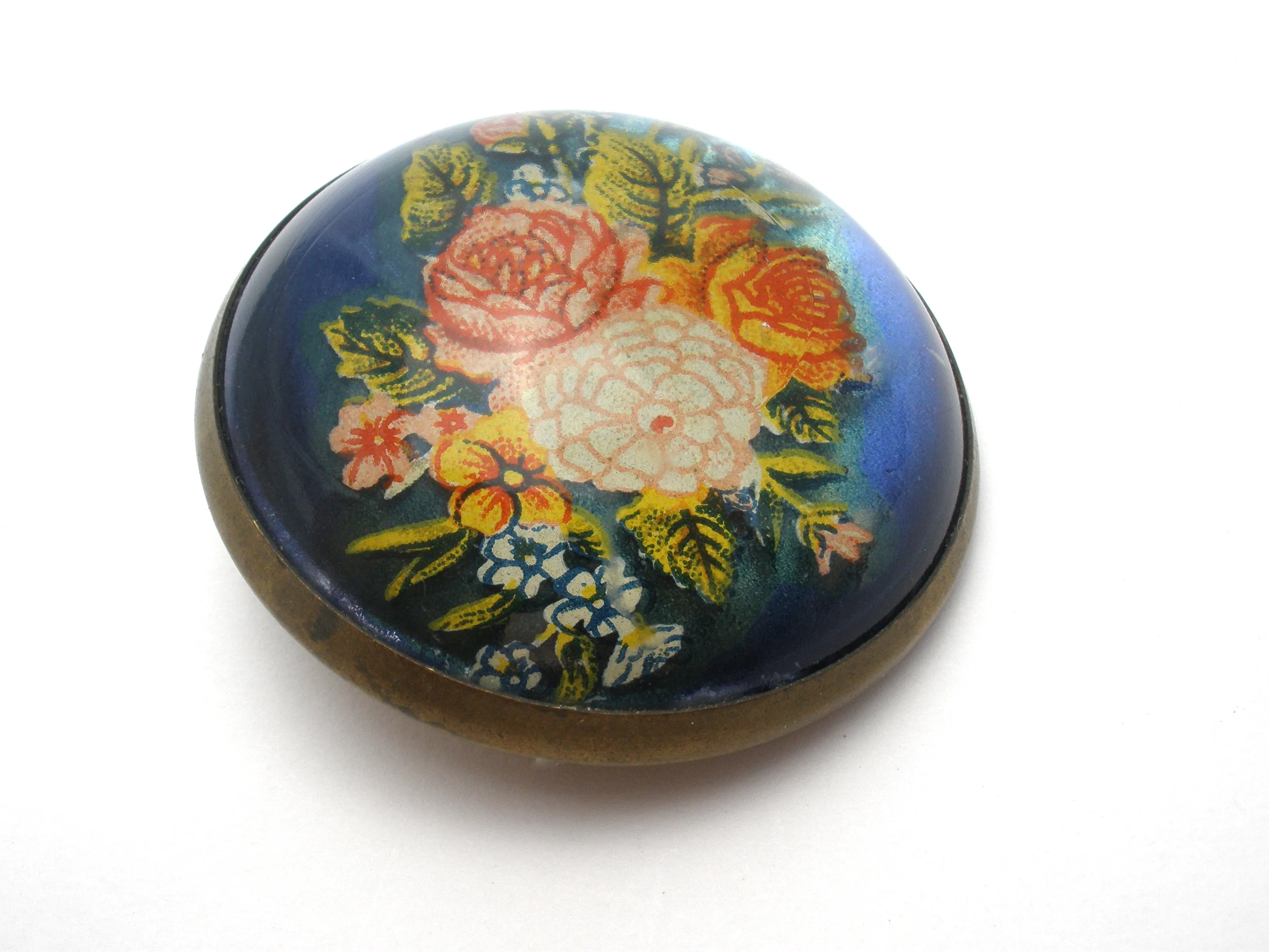 Victorian Bridle Rosette Brooch with Flowers