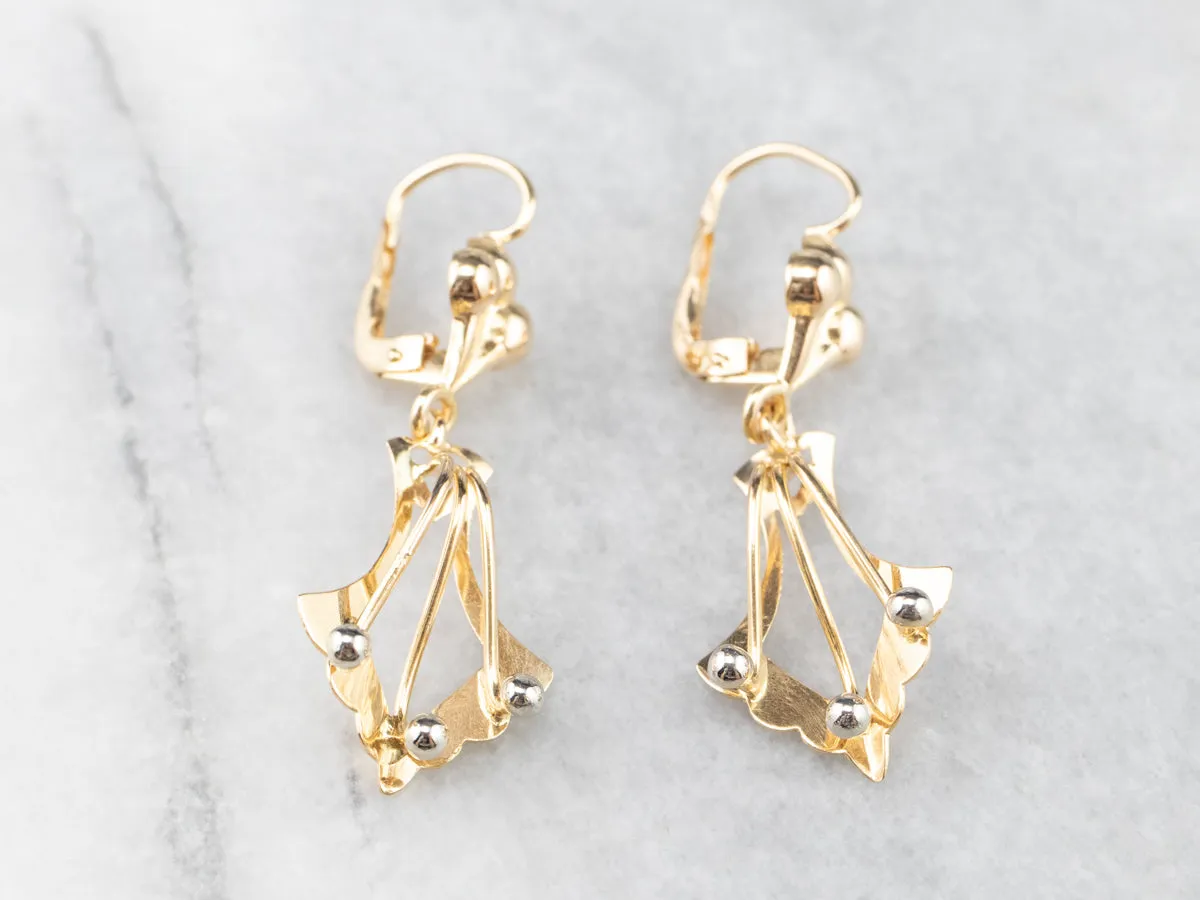 Vintage 18K Gold Drop Earrings
