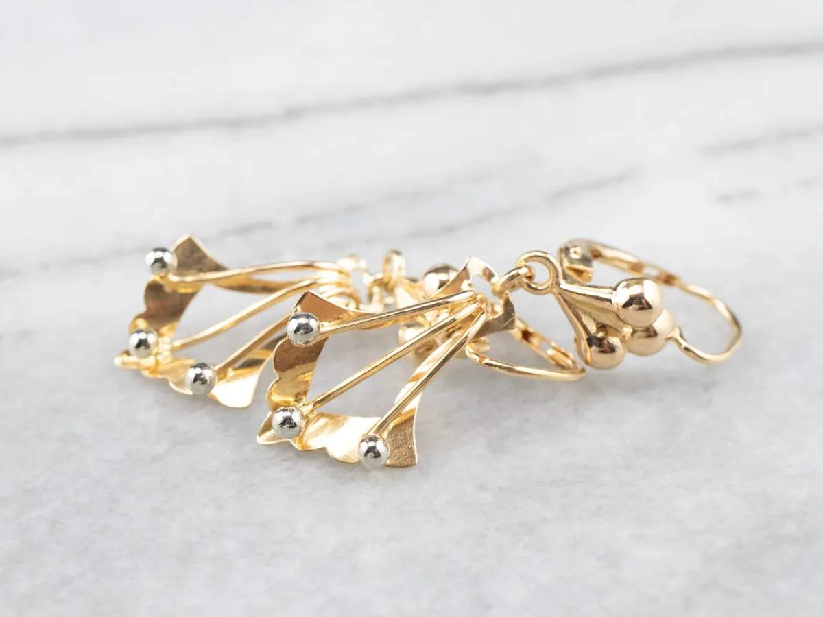 Vintage 18K Gold Drop Earrings