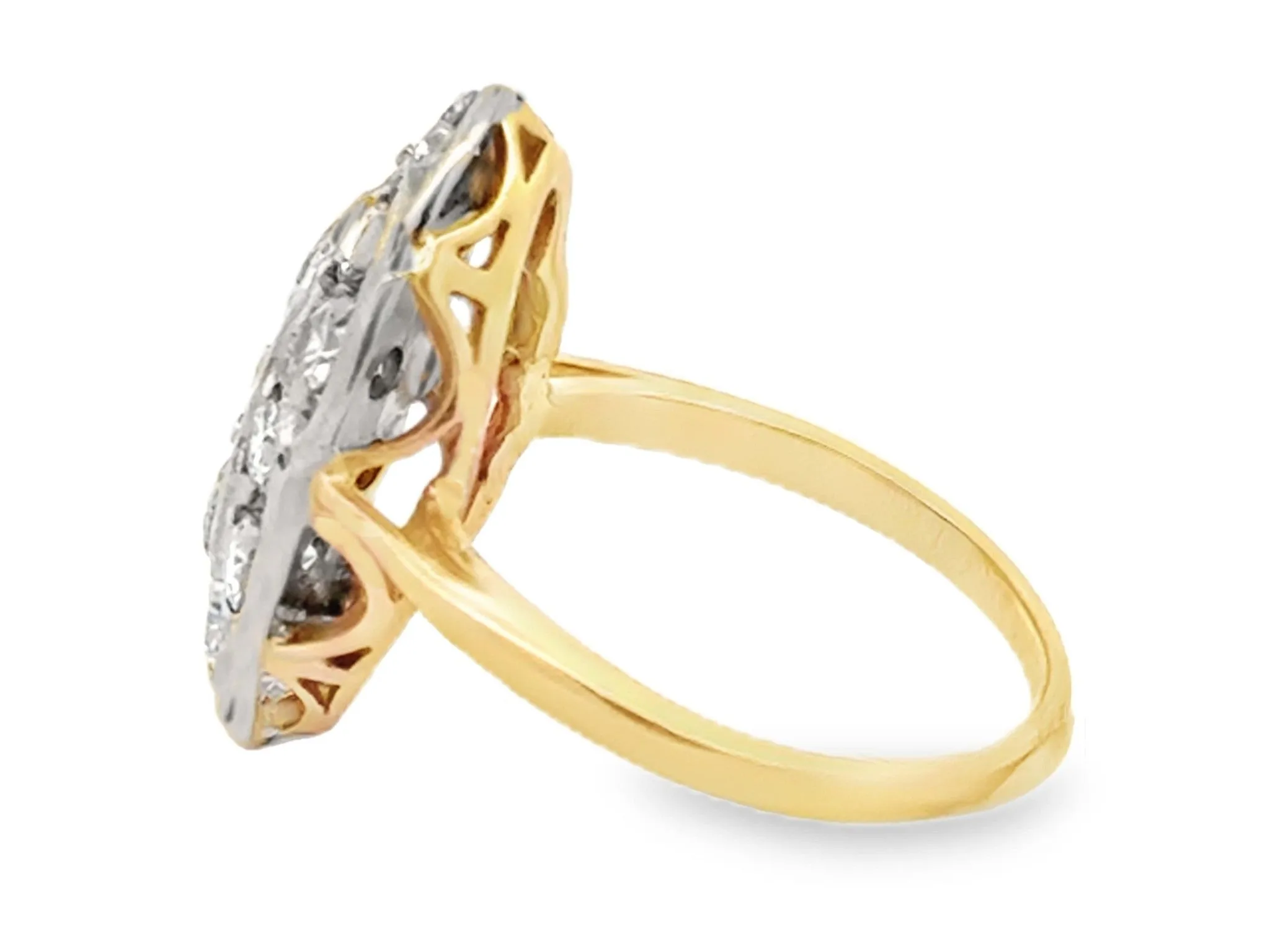 Vintage Diamond Ring 14k Yellow and White Gold