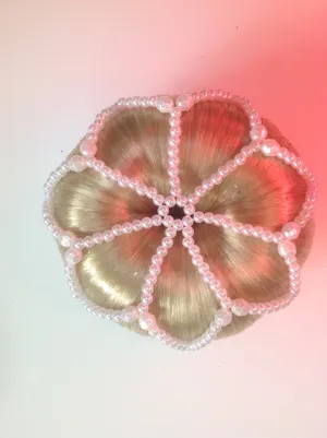 White Beaded Bun Nets
