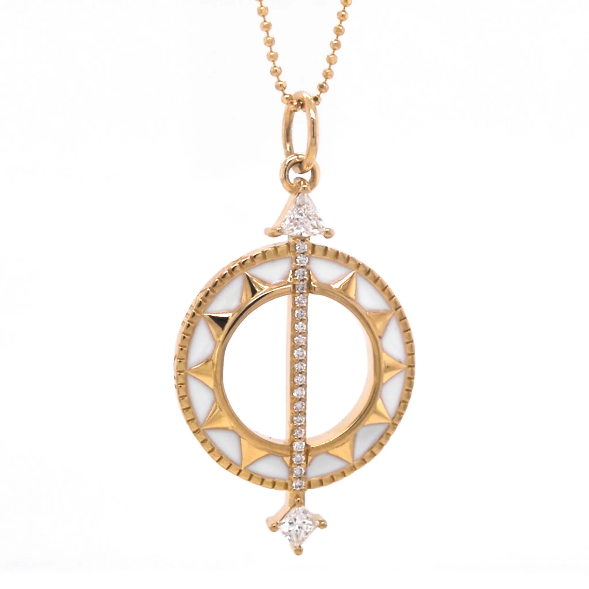 White Enamel Sundial - Time is Precious