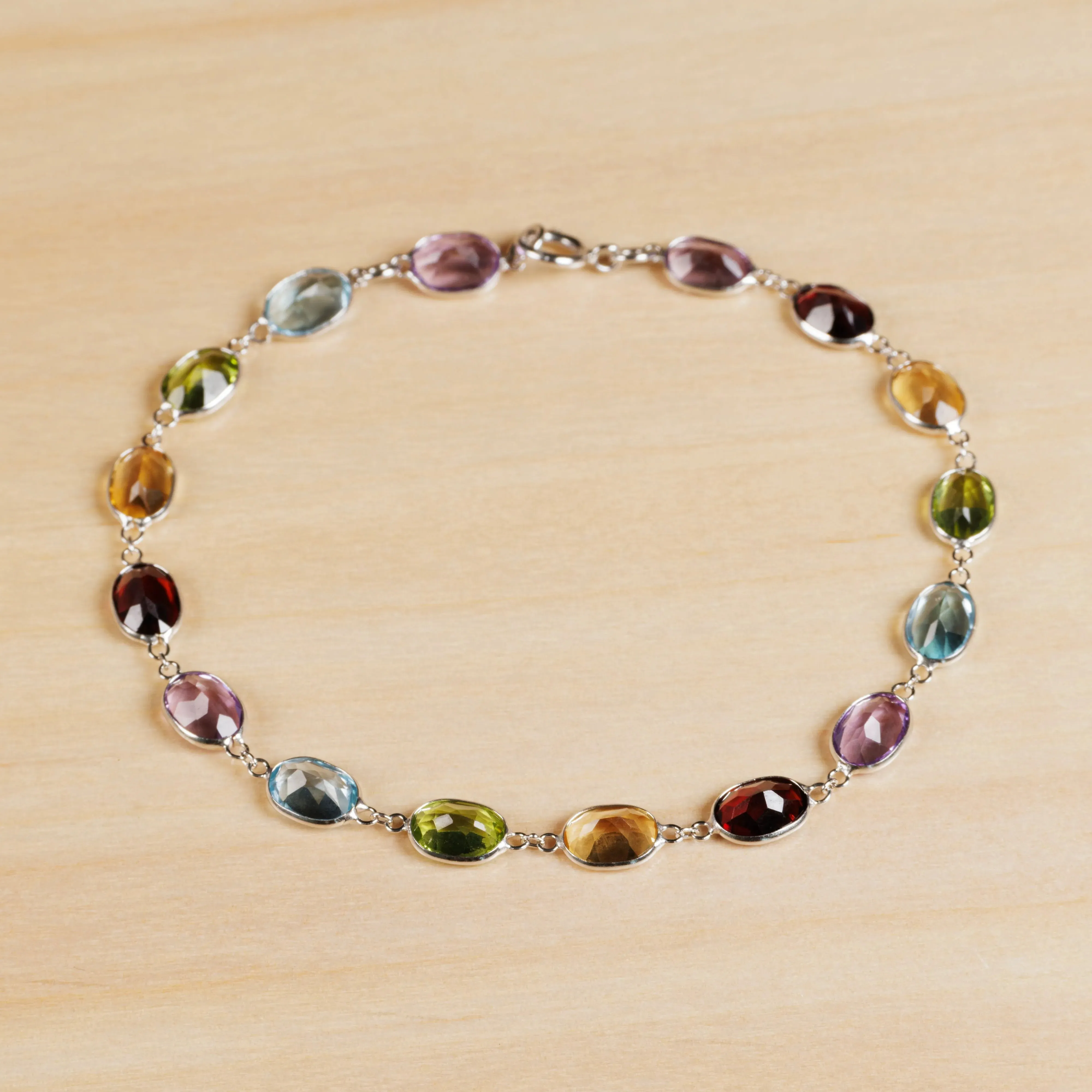 White Gold Multicolor Bracelet IV (7x5mm)